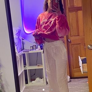 White Linen Boho Beach Pants